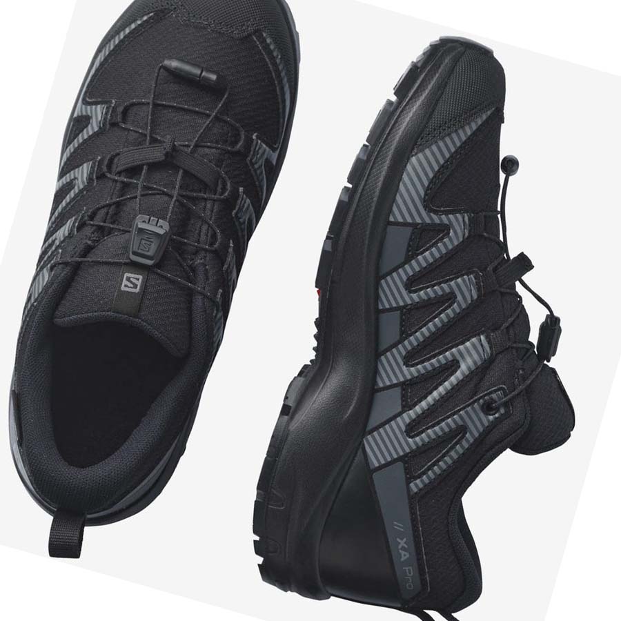 Tenis Senderismo Salomon XA PRO V8 CLIMASALOMON™ WATERPROOF Niños Negros | MX 2039QMA